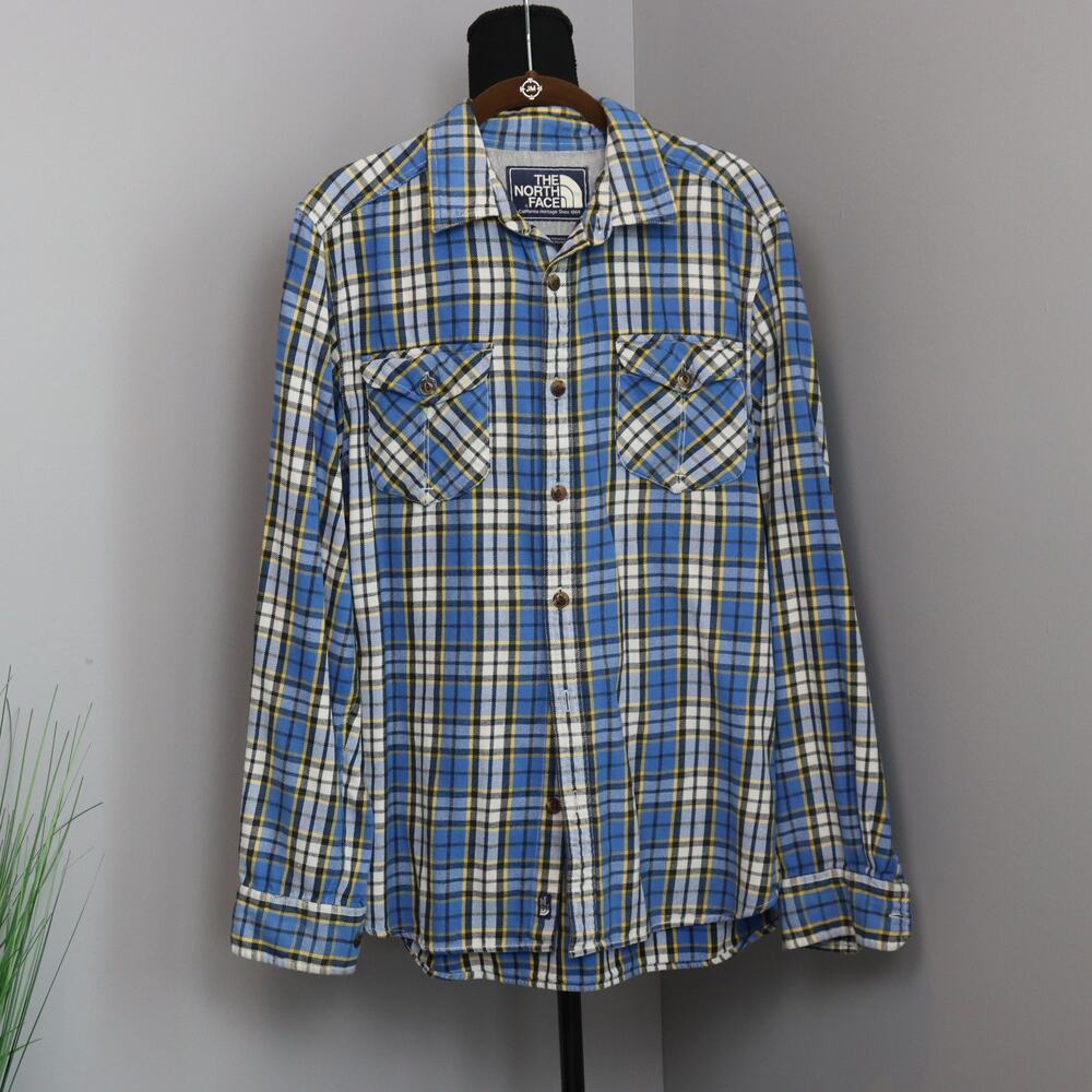 The North Face flannel button‎ down size Medium